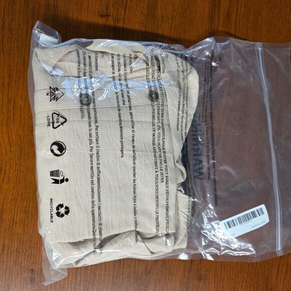 Ruffle Sleeve V Neck High Waist Button Down Babydoll Tunic Dress Size Medium - Picture 10 of 11